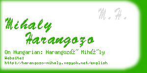 mihaly harangozo business card